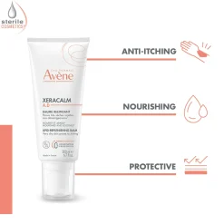 Avène Body XeraCalm A.D: Lipid-Replenishing Balm Moisturiser for Dry, Itchy Skin 200ml