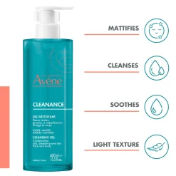 Avène Face Cleanance: Cleansing Gel 400ml Sale