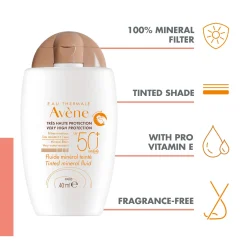 Avène Suncare Tinted Mineral Fluid SPF50+ 40ml Best