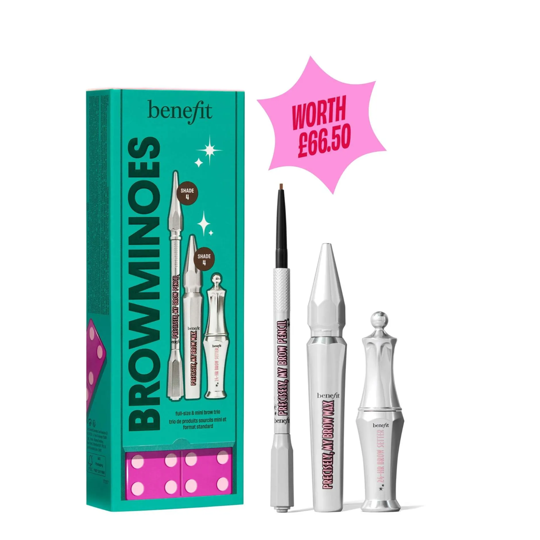 benefit Gifts & Sets BROWminoes 4 Eyebrow Makeup 3-piece Gift Set (Worth £66.50) New