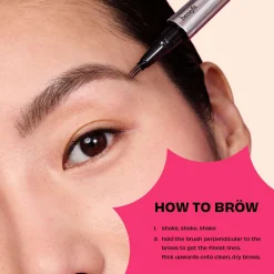 benefit Mighty Fine Brow Superfine Triple Tip Pen 5 Warm Black-Brown 0.5ml Hot