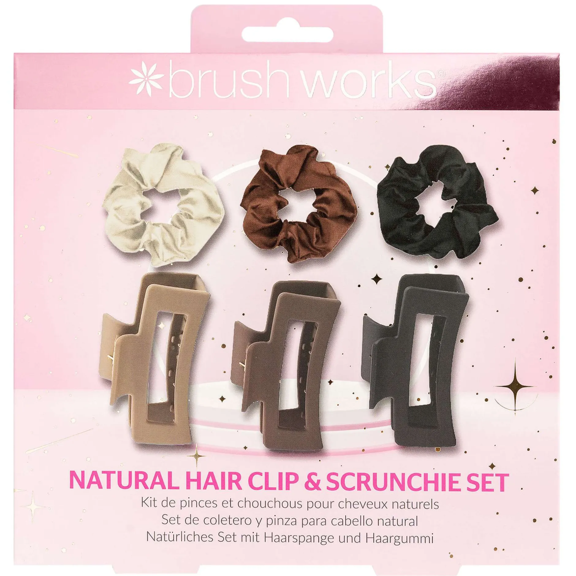 Brushworks Christmas 2024 Natural Hair Clip & Scrunchie Set Outlet