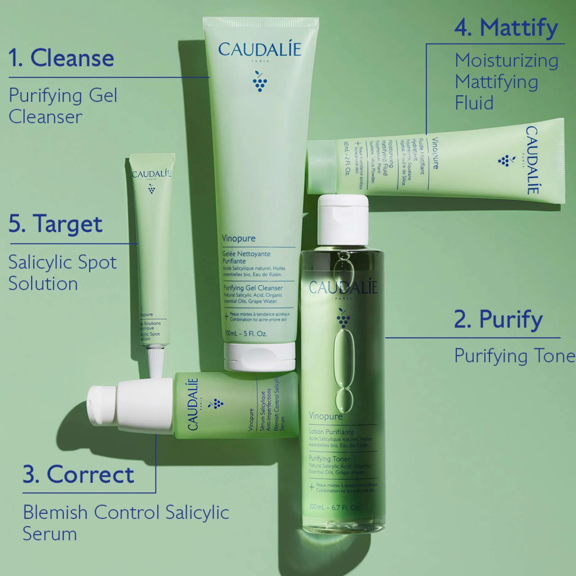 Caudalie Vinopure Pore Purifying Gel Cleanser 385ml (Worth £51.33) New