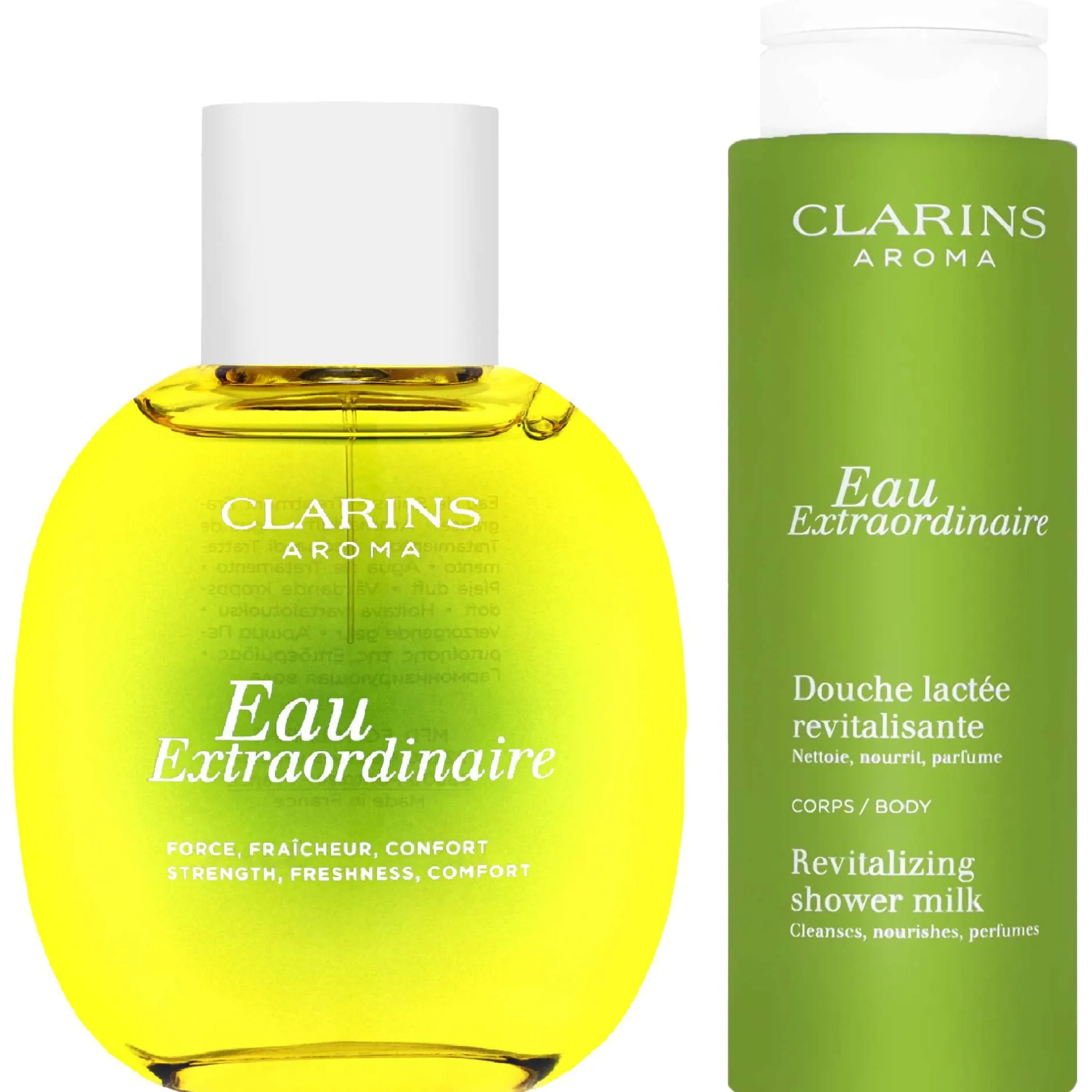 Clarins Bundles Duo: Eau Extraordinaire Treatment Fragrance 100ml & Eau Extraordinaire Revitalizing Shower Milk 200ml