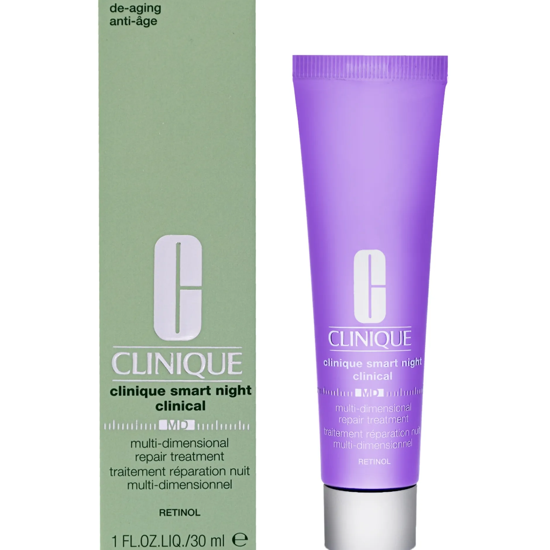 Clinique Smart Night Clinical MD Multi-Dimensional Repair Treatment Retinol 30ml New