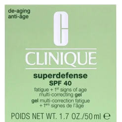 Clinique Superdefense Fatigue + 1st Signs of Age Multi-Correcting Gel SPF40 50ml Discount