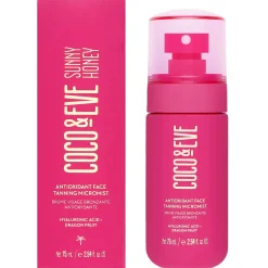 Coco & Eve Body & Face Tan Sunny Honey Antioxidant Face Tanning Micromist 75ml New