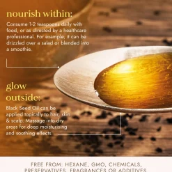 Fushi Organic Health Oils Organic Black Seed Oil 250ml Clearance