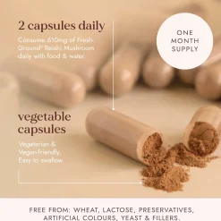 Fushi Single Herb Supplements Organic Reishi Mushroom x 60 Capsules Sale
