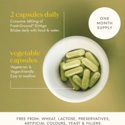 Fushi Single Herb Supplements Organic Ginkgo Biloba x 60 Capsules Sale