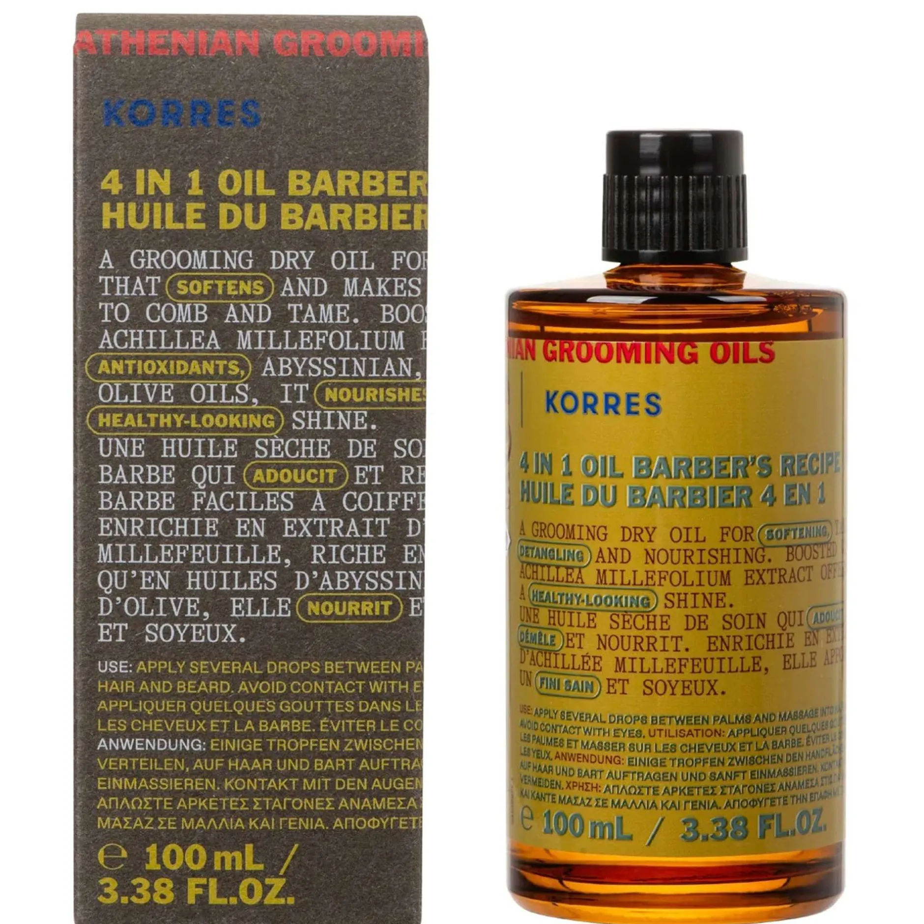 KORRES Body Athenian Grooming 4 in 1 Oil Barber's Recipe 100ml Sale