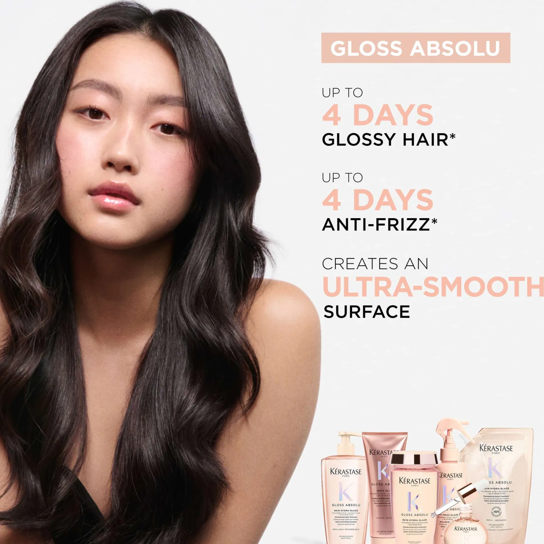 Kérastase Gloss Absolu Shampoo for All Hair Types with Glycolic Acid, Hyaluronic Acid & Wild Rose 80ml Online