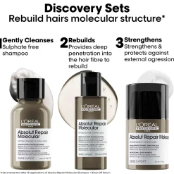 L'Oréal Professionnel Absolut Repair Molecular Mini Trio Kit for Damaged Hair New