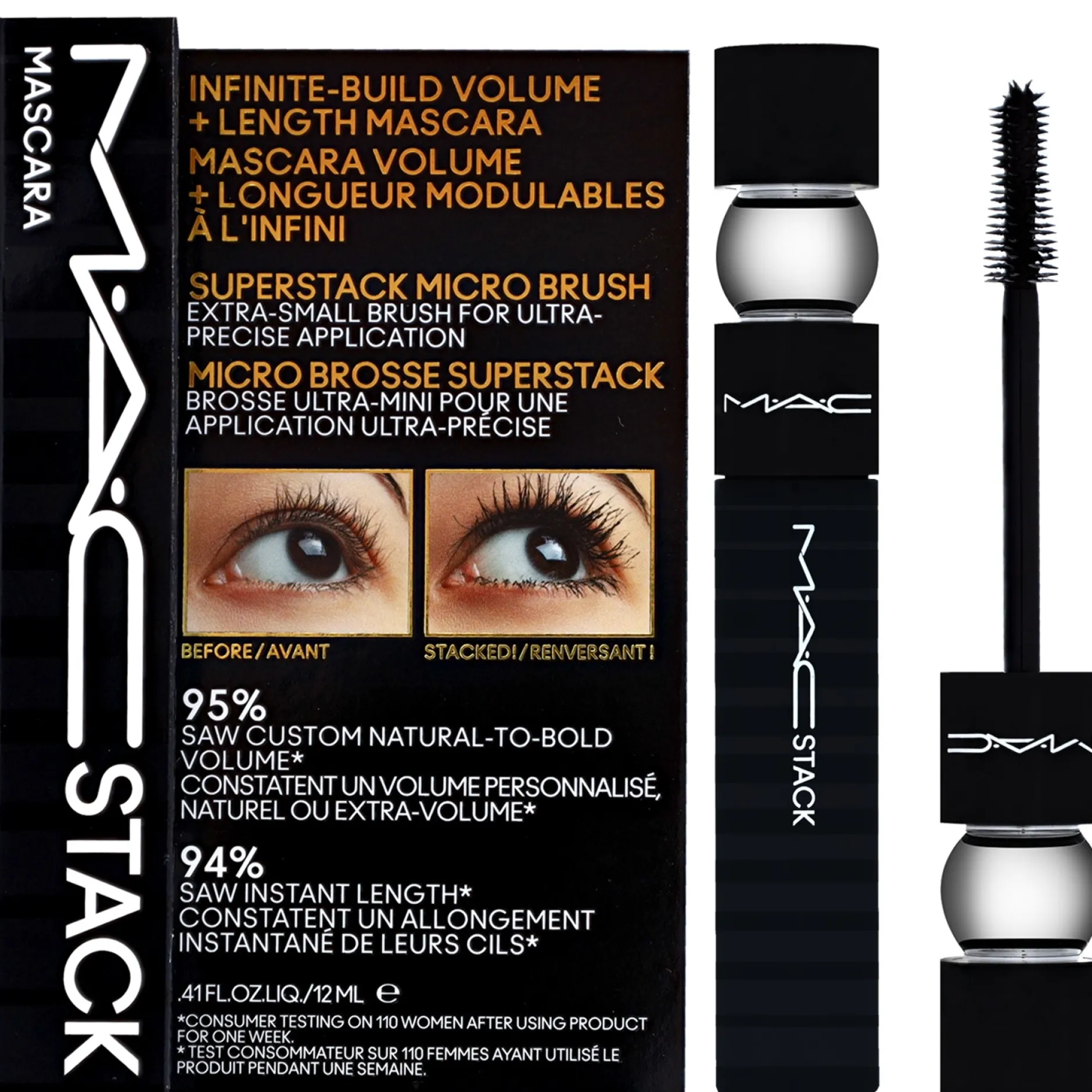 M.A.C Mascara Macstack Mascara Micro Brush 12ml Hot