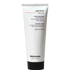 Minimalist Skin Care Light Fluid SPF50 Face Sunscreen 50ml New