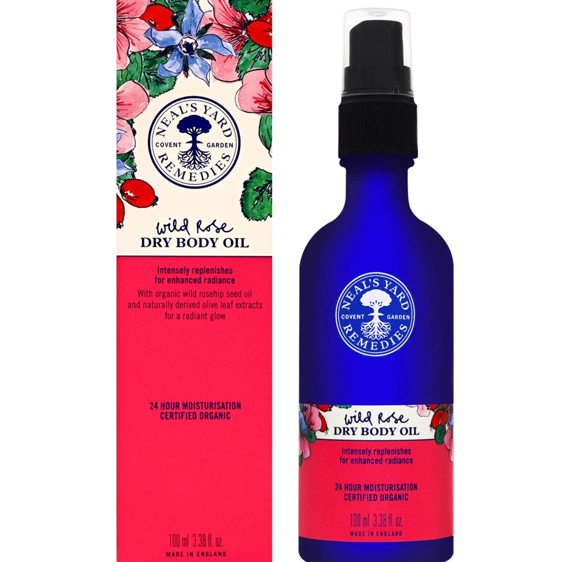 Neal's Yard Remedies Body Moisturisers Wild Rose Dry Body Oil 100ml Online