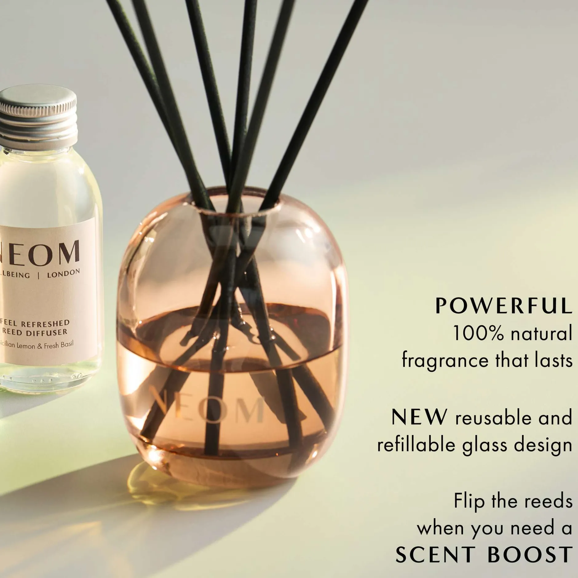 Neom Wellbeing London Scent To Boost Your Energy Feel Refreshed Reed Diffuser Refill 100ml Sale