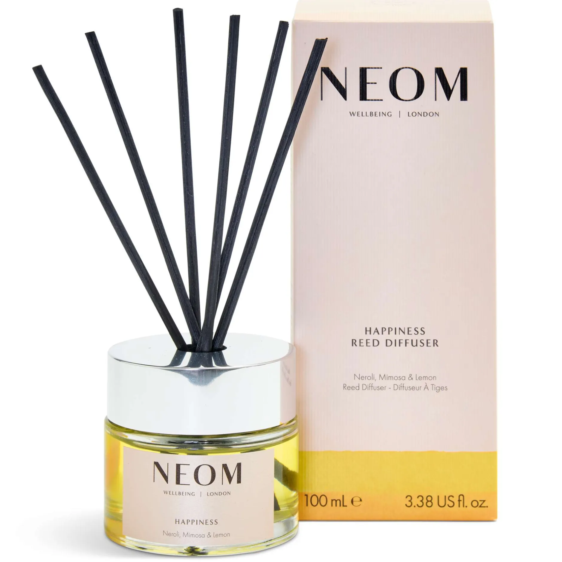 Neom Wellbeing London Scent To Make You Happy Happiness Reed Diffuser 100ml Clearance