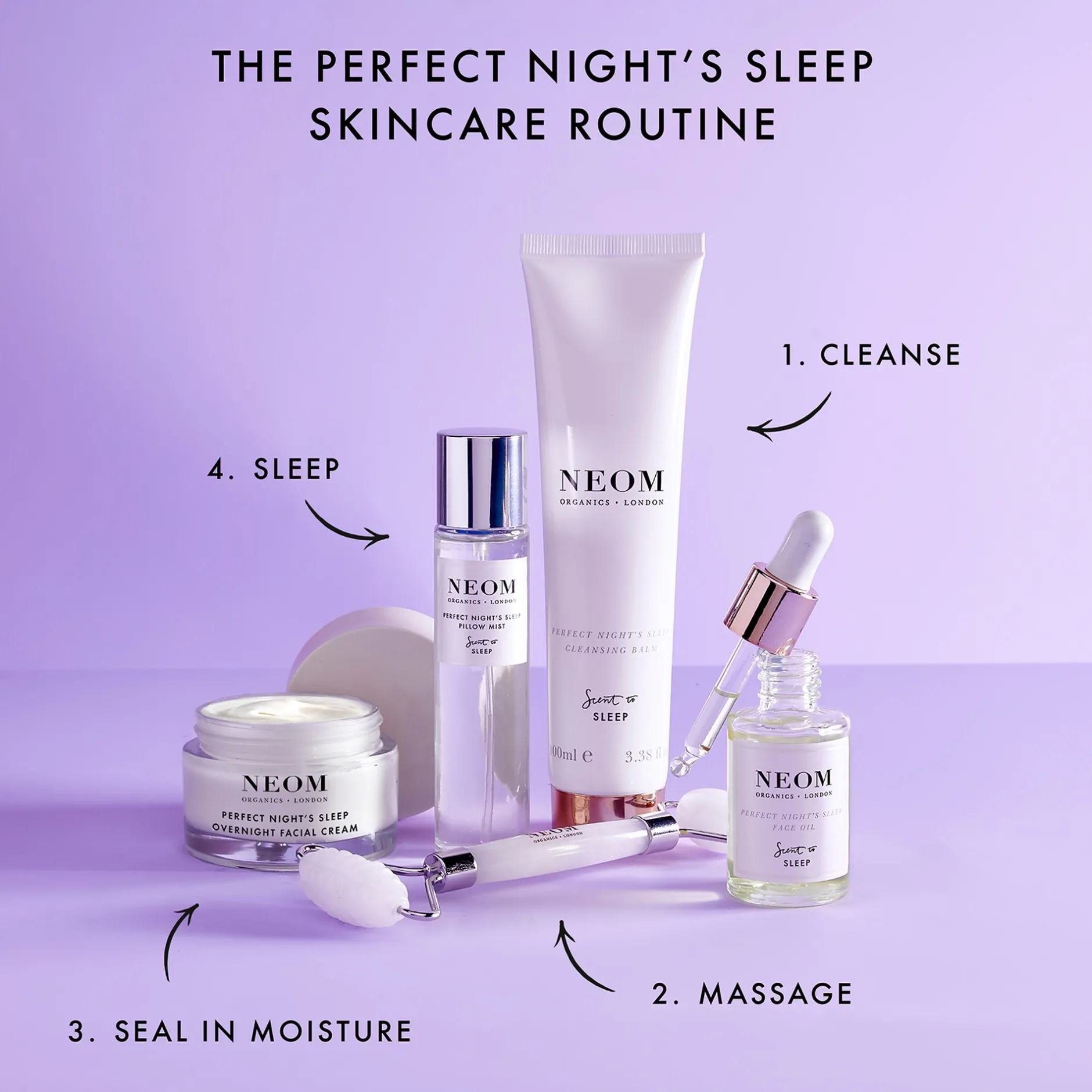 Neom Wellbeing London Scent To Sleep Perfect Night's Sleep Overnight Facial Cream 50ml New