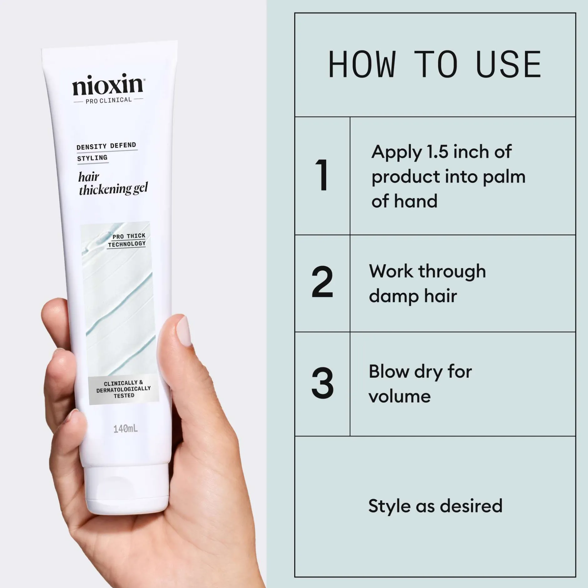 Nioxin Pro Clinical Density Defend Styling Thickening Gel for Thinning Hair 140ml Sale