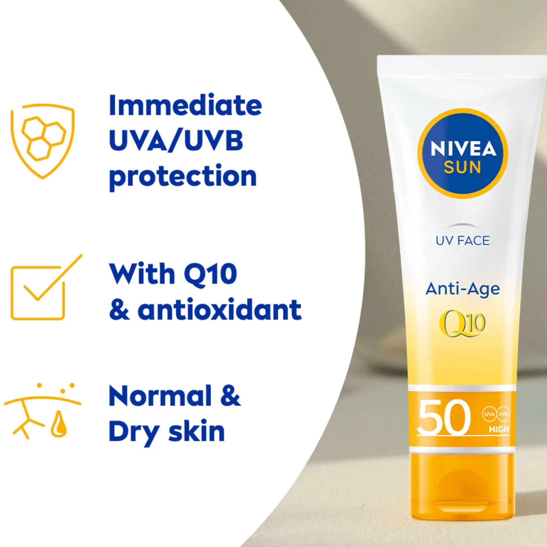 Nivea Sun Care UV Face Anti-Age SPF50 Cream 50ml