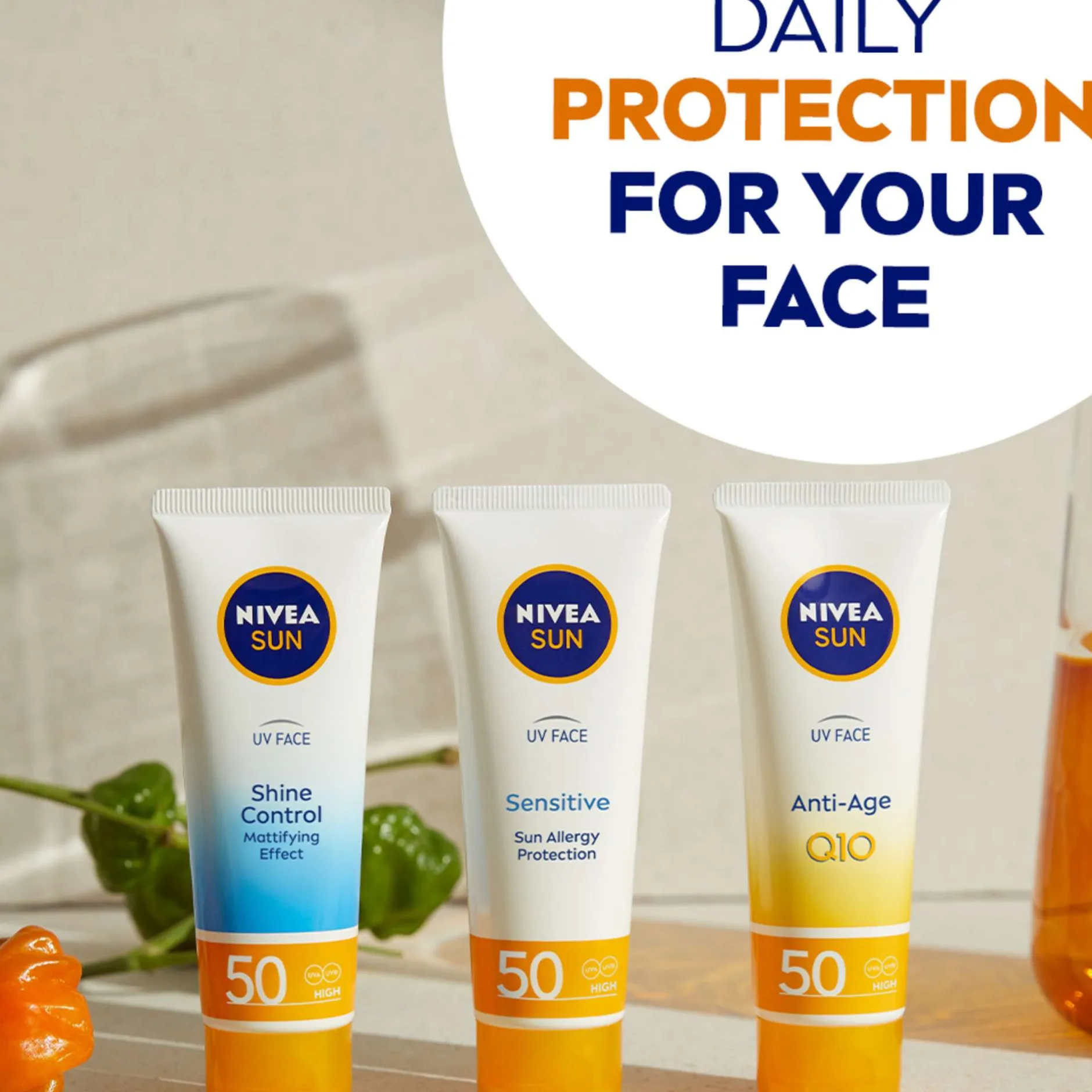 Nivea Sun Care UV Face Anti-Age SPF50 Cream 50ml