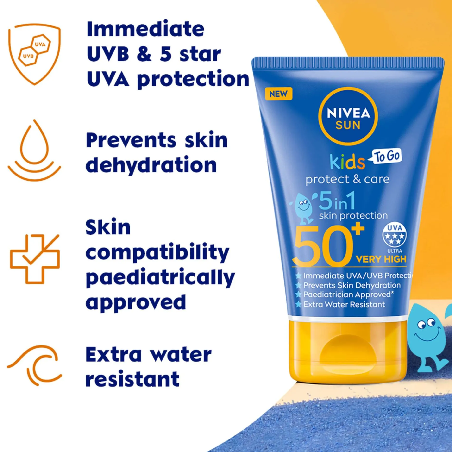 Nivea Sun Kids Protect & Care To Go SPF50+ Lotion 50ml Sale