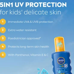 Nivea Sun Kids Protect & Care SPF50+ Coloured Spray 200ml Sale