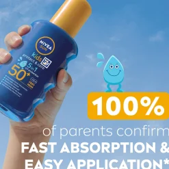 Nivea Sun Kids Protect & Care SPF50+ Coloured Spray 200ml Sale