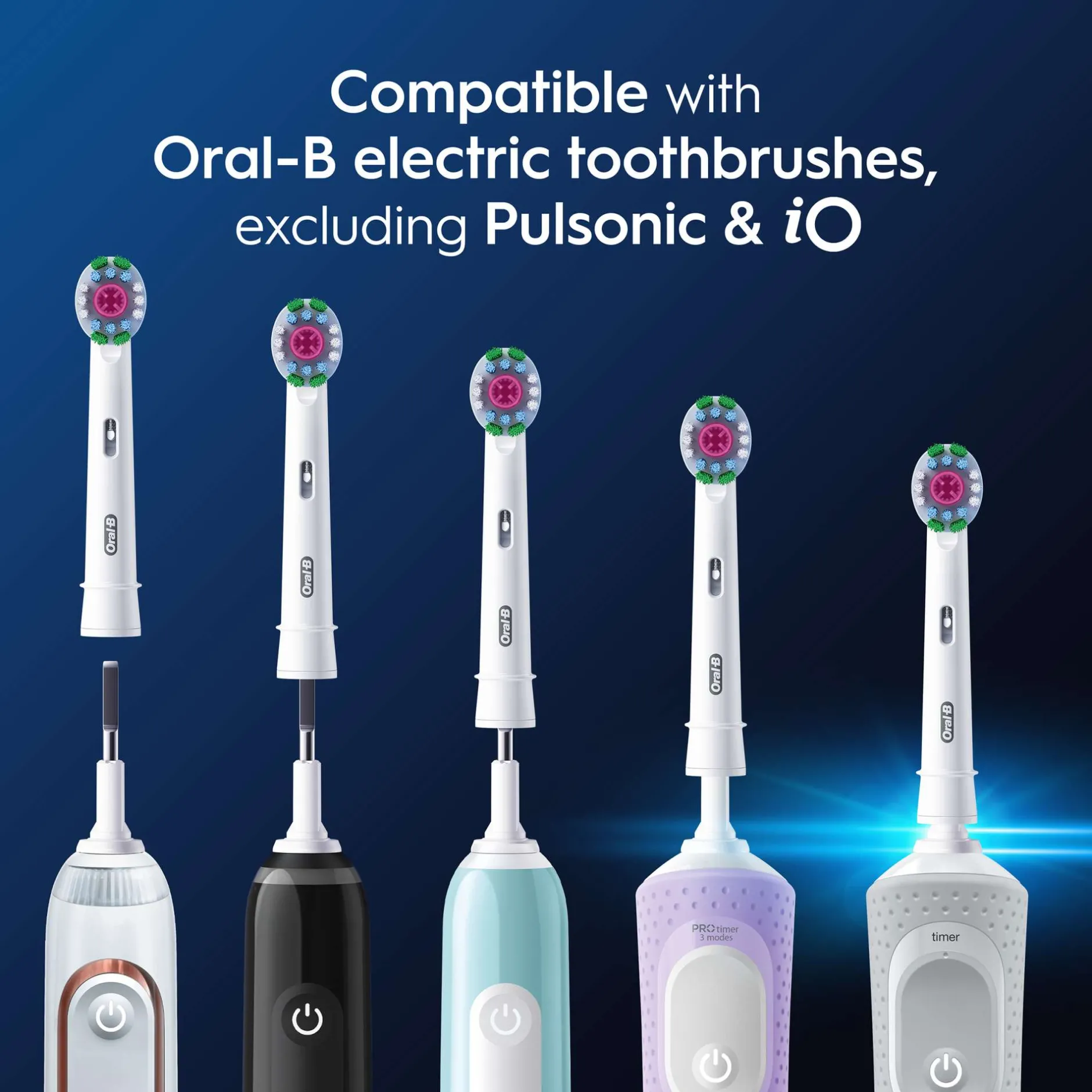 Oral-B Toothbrush Heads Pro 3D White Toothbrush Heads 4 Pack Clearance