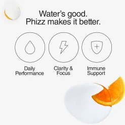 Phizz 3-in-1 Tablets Orange Hydration, Electrolytes and Vitamins Effervescent x 60 Tablets Discount