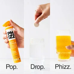 Phizz 3-in-1 Tablets Orange Hydration, Electrolytes and Vitamins Effervescent x 60 Tablets Discount