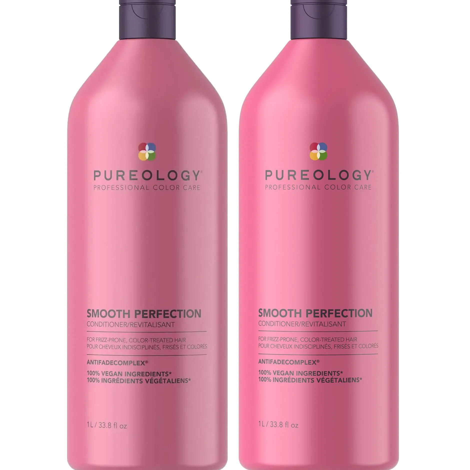 Pureology Bundles Duo: Smooth Perfection Shampoo and Conditioner 1000ml For Frizz Prone, Colour Treated Hair Discount
