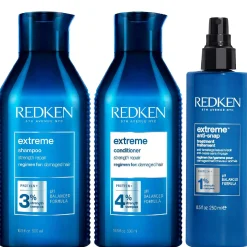 Redken Bundles Trio: Extreme Shampoo 500ml, Conditioner 500ml & Anti-Snap Treatment 250ml Discount