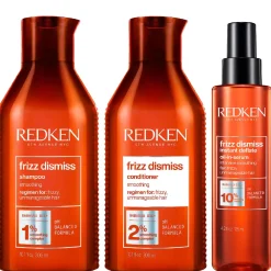 Redken Bundles Trio: Frizz Dismiss Shampoo 300ml, Frizz Dismiss Conditioner 300ml & Frizz Dismiss Instant Deflate 125ml Online
