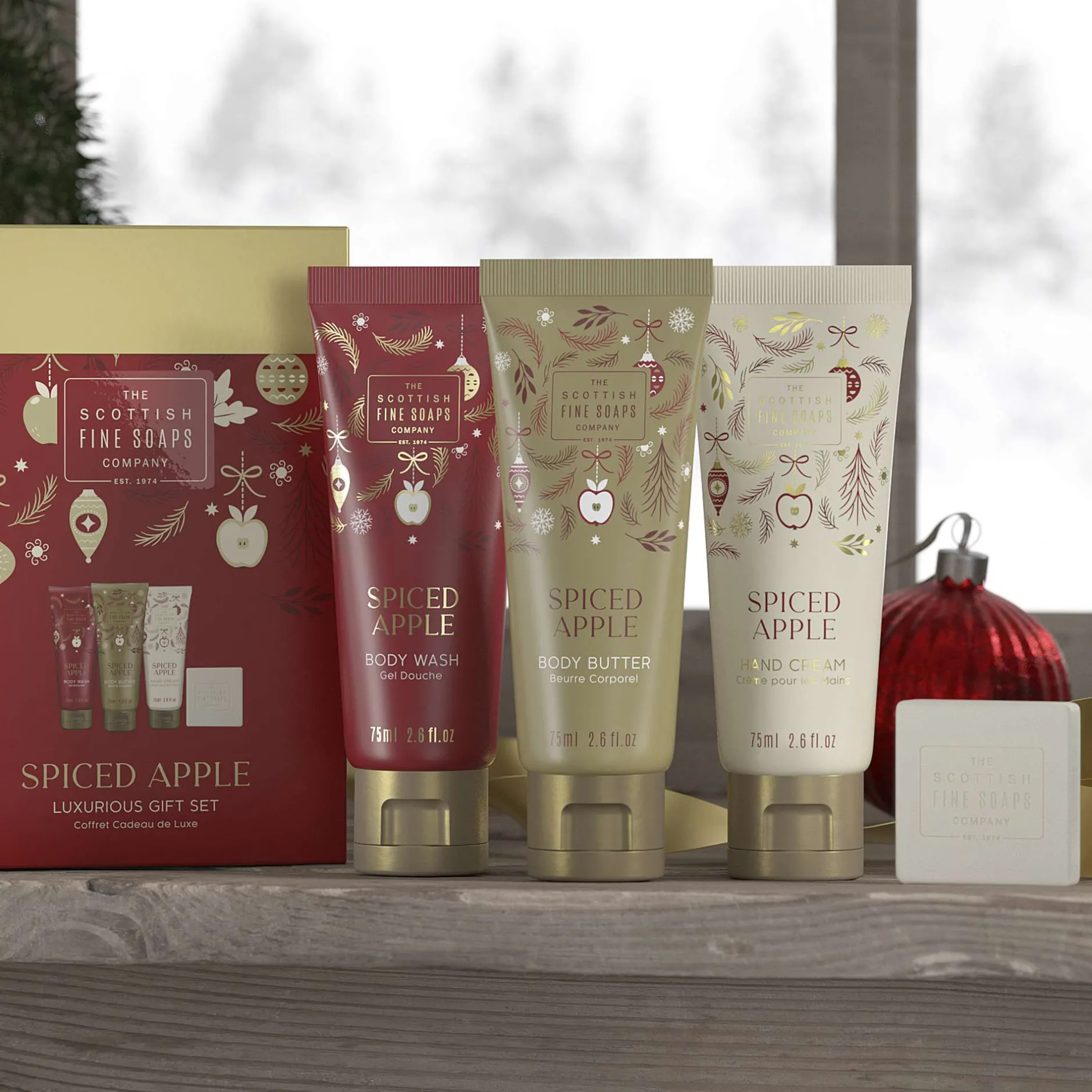 Scottish Fine Soaps Company Spiced Apple Lux Gift Cube Hot