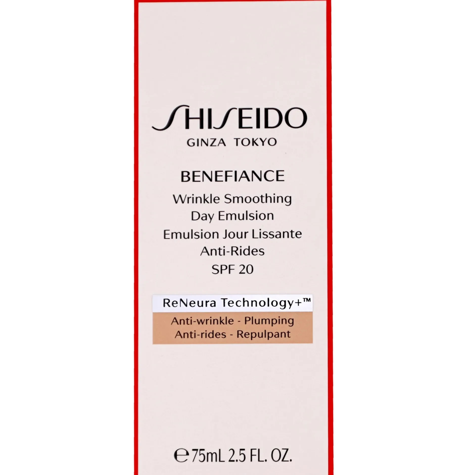Shiseido Day And Night Creams Benefiance: Wrinkle Smoothing Day Emulsion SPF20 75ml / 2.5 fl.oz. Online