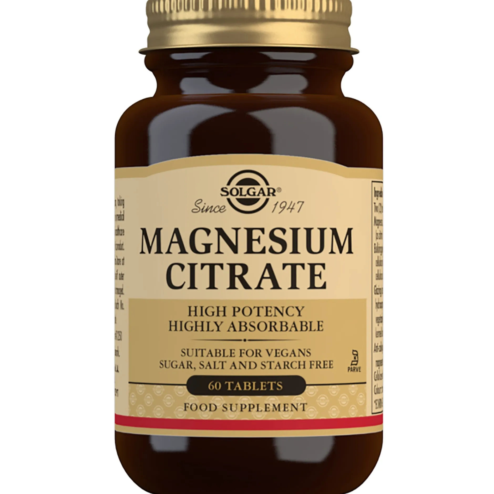 Solgar Minerals Magnesium Citrate Tablets x 60 Clearance