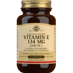 Solgar Vitamins Natural Source Vitamin E 134mg (200 IU) Softgels x 50 Clearance