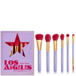 Spectrum Travel Books Los Angeles 6 Piece Makeup Brush Set New