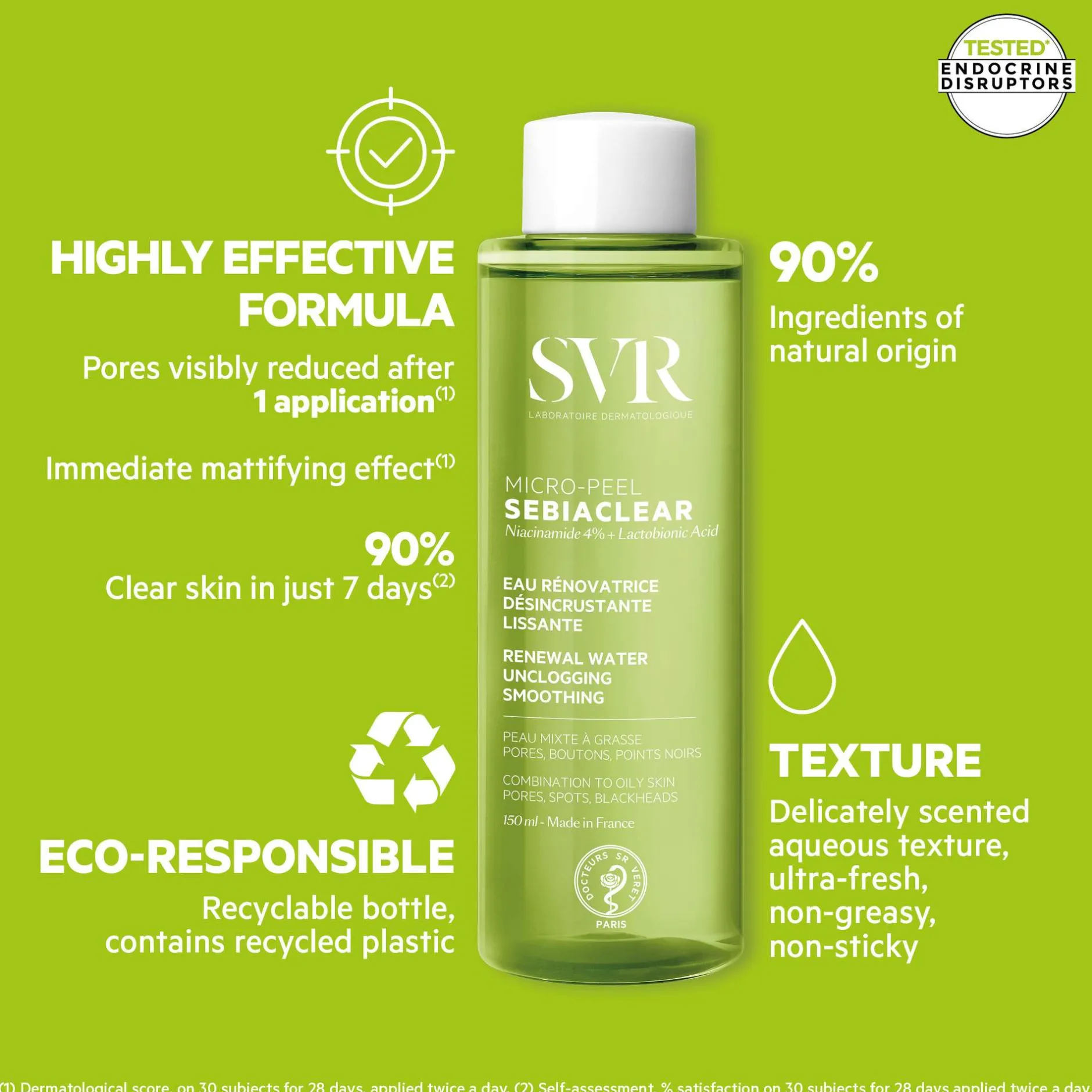 SVR Sebiaclear Micro-Peel Unclogging Renewal Essence 150ml New