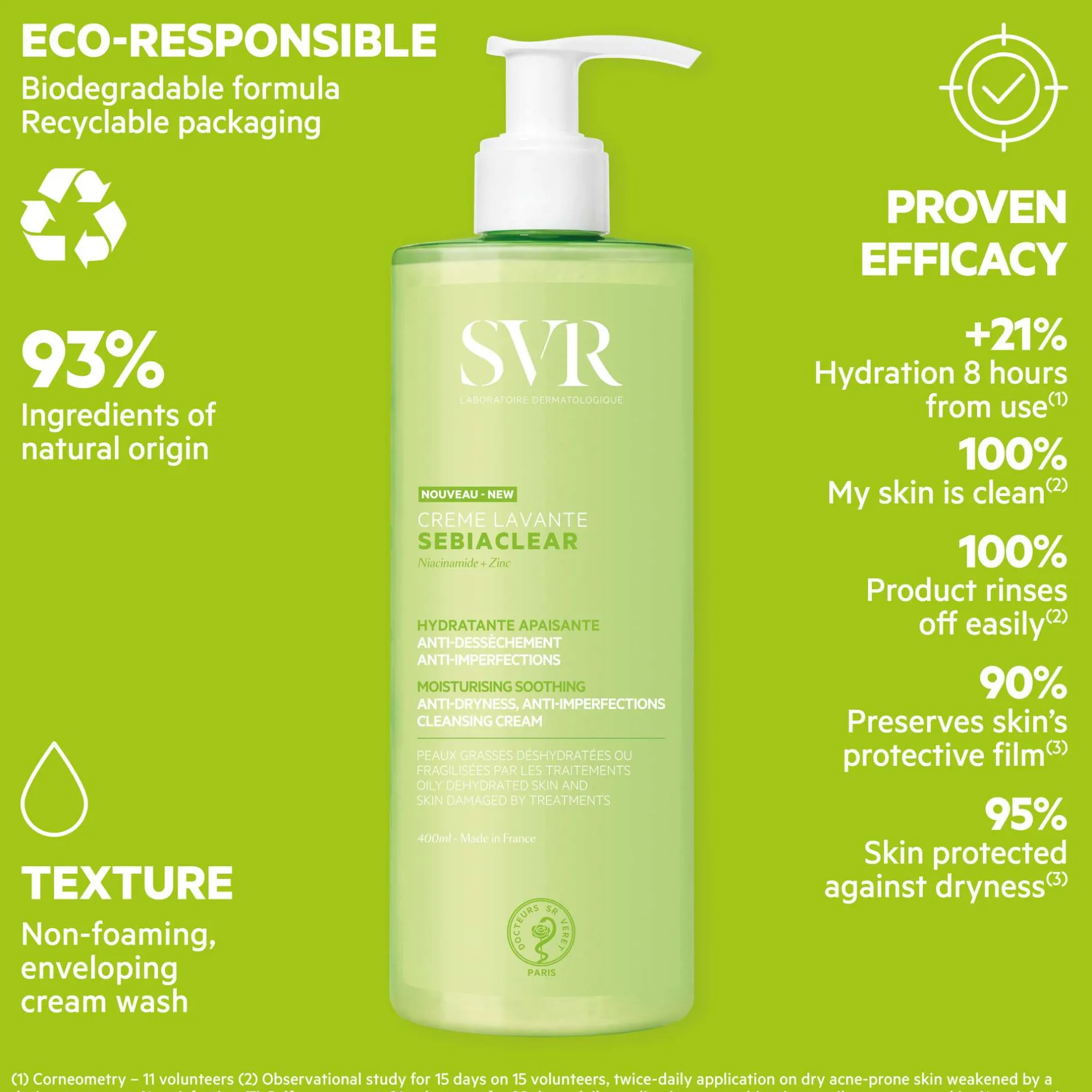 SVR Sebiaclear Soothing Face Wash-Off Cream Cleanser 400ml Best
