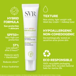 SVR Sebiaclear SPF50+ Mattifying Anti-Blemish Sunscreen 40ml Outlet