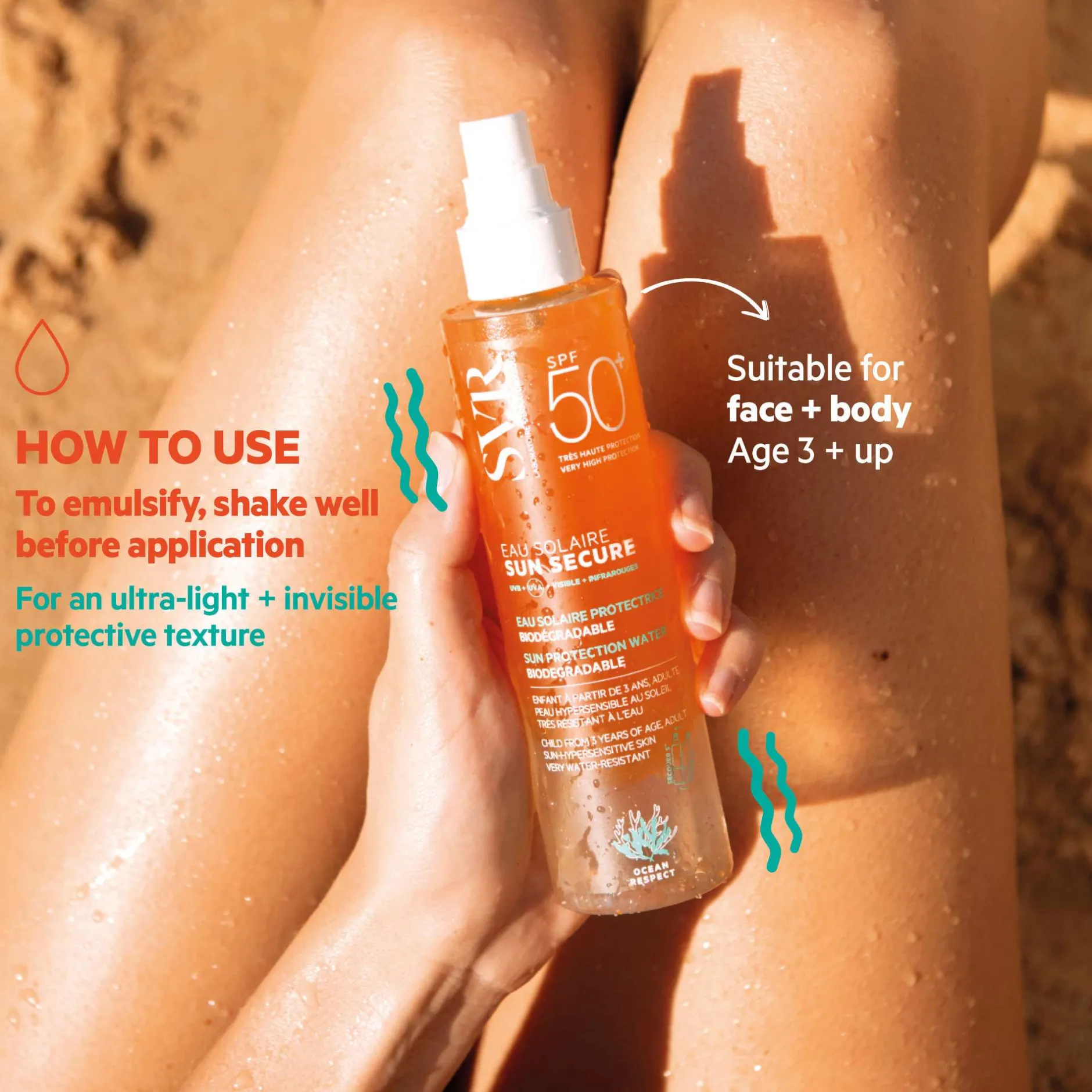 SVR Sun Secure Eau Solaire SPF50+ Ultra-Light and Invisible 200ml Online