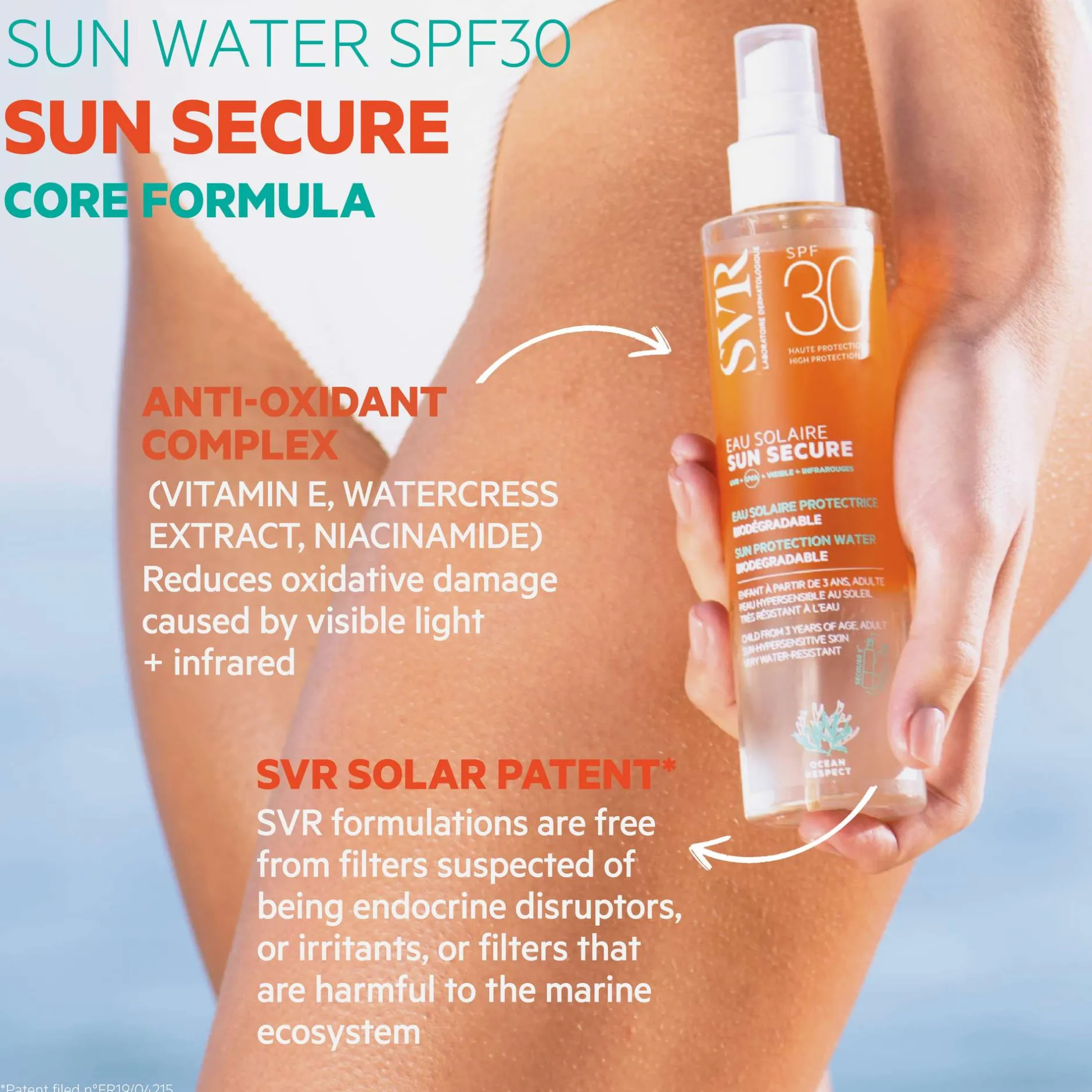SVR Sun Secure Eau Solaire SPF30+ Ultra-Light and Invisible 200ml Outlet