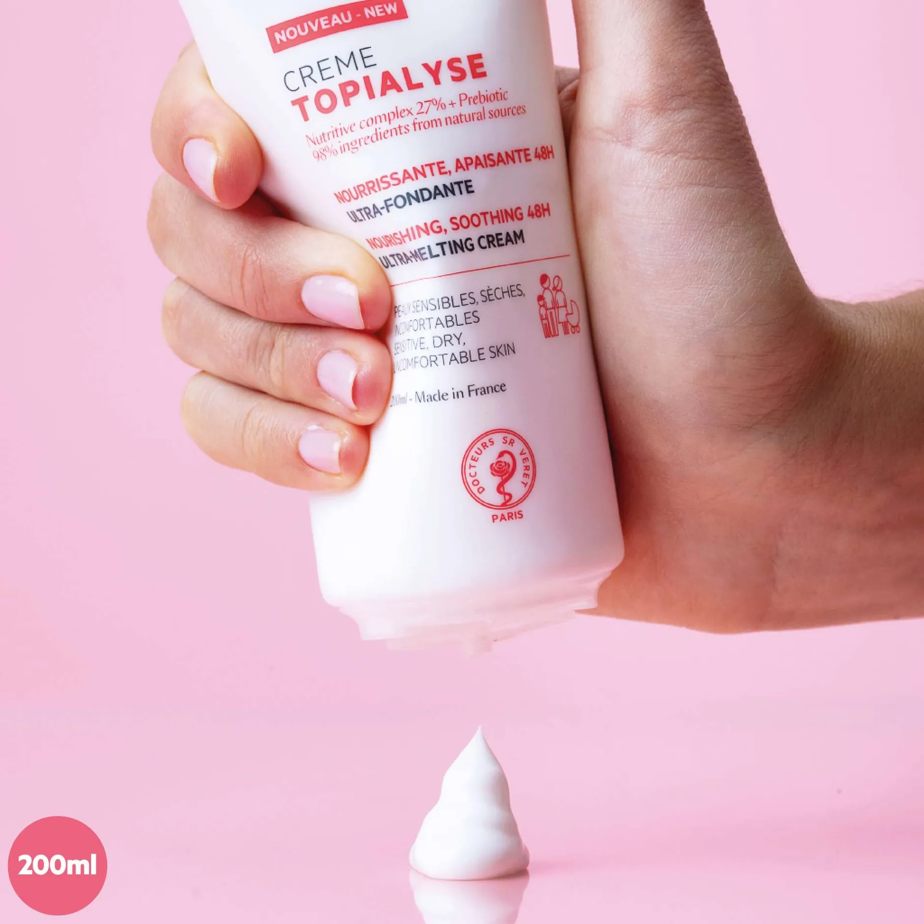SVR Topialyse 48H Soothing Nourishing Cream for Dry Skin 200ml Hot