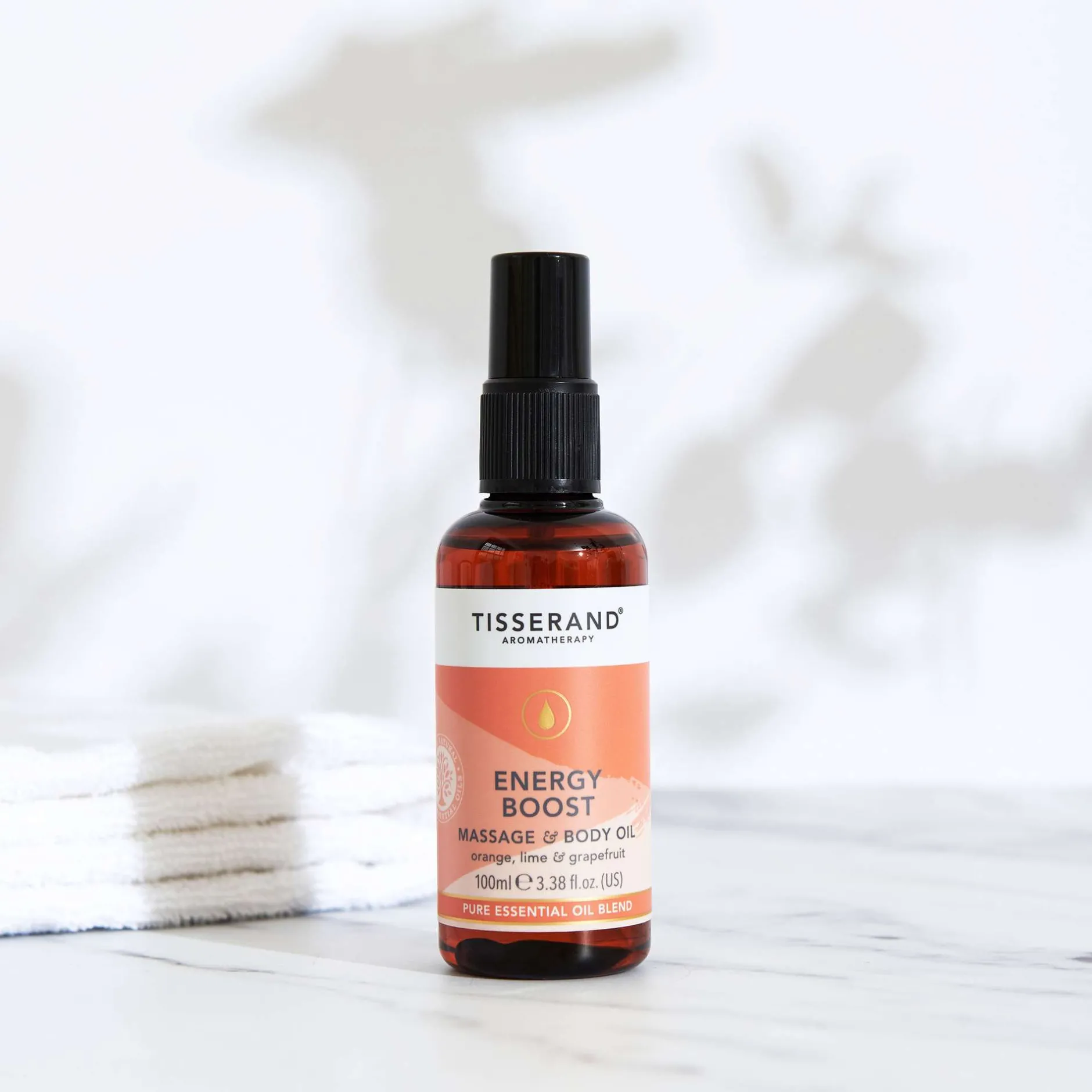 Tisserand Aromatherapy Energy Boost Massage and Body Oil 100ml