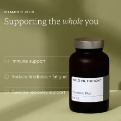 Wild Nutrition Supplements Food-Grown® Vitamin C Plus Capsules x 60 New